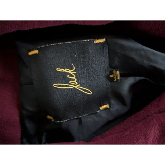 Urban Outfitters S Deep Red Belted Peacoat Single Breasted Lagenlook Fall Winter - Picture 5 of 8